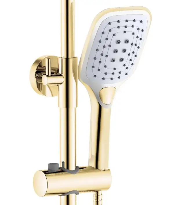 Душевой гарнитур REA MELIA GOLD WHITE с изливом (REA-P2406)