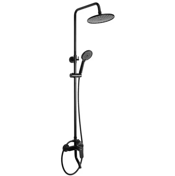 Душевой гарнитур REA SALTON BLACK черный с изливом (REA-P2409)