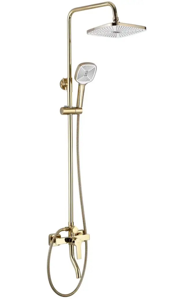 Душевой гарнитур REA  ARGUS GOLD золотой с изливом (REA-P7840)