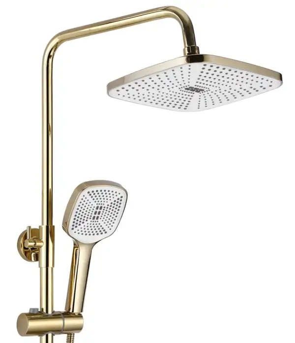 Душевой гарнитур REA  ARGUS GOLD золотой с изливом (REA-P7840)