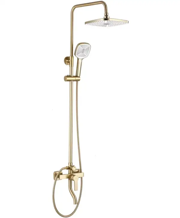 Душевой гарнитур REA  ARGUS BRUSHED GOLD золотой матовый с изливом (REA-P7841)