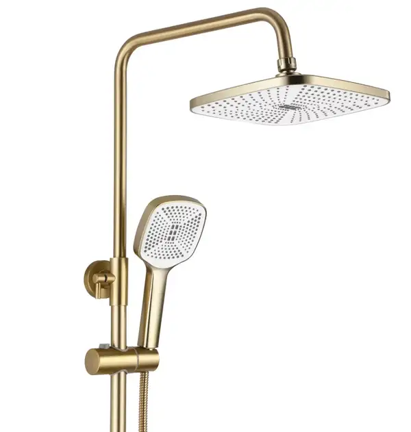 Душевой гарнитур REA  ARGUS BRUSHED GOLD золотой матовый с изливом (REA-P7841)