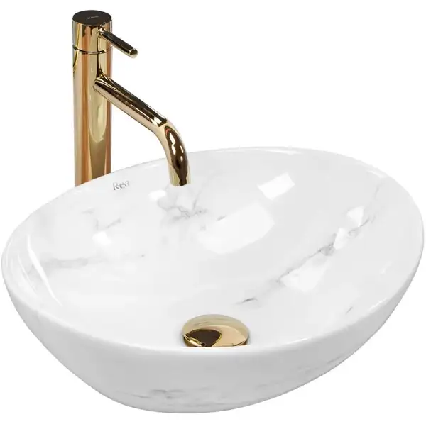 Умывальник (раковина) REA SOFIA NATURE MARBLE накладной белый (REA-U6605)