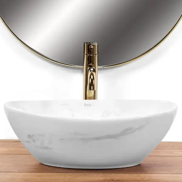 Умывальник (раковина) REA SOFIA NATURE MARBLE накладной белый (REA-U6605)