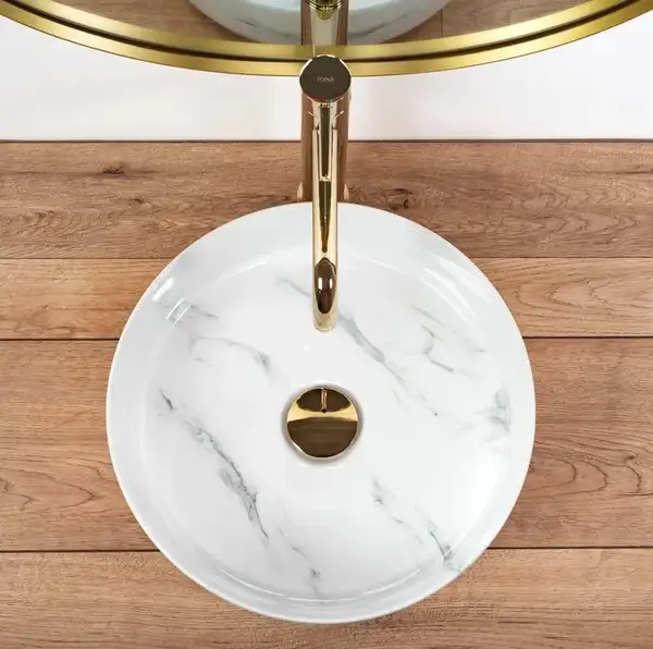 Умывальник (раковина) REA SAMI NATURE MARBLE накладной мрамор (REA-U6606)