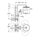Grohe Tempesta System 250 Душевая система, черный матовый (266702431)