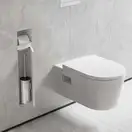 Вбудований тримач для йоржика та туалетного паперу Hansgrohe XtraStoris Rock, колір - Matt White  56062700