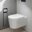 Унітаз підвісний AquaFall Flush (безободковий) Hansgrohe EluPura S в комплекті з сидінням SoftClose 60193450 + 60148450
