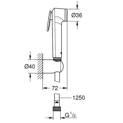 Набір для гігієнічного душу Grohe Tempesta-F Trigger Spray 30 (колір - холодний світанок, матовий) 27513GN1 Набір для гігієнічного душу Grohe Tempesta-F Trigger Spray 30 (колір - холодний світанок, матовий) 27513GN1