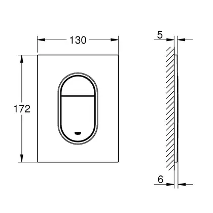 Кнопка змиву Grohe Arena Cosmopolitan S, холодний світанок  37624GL0
