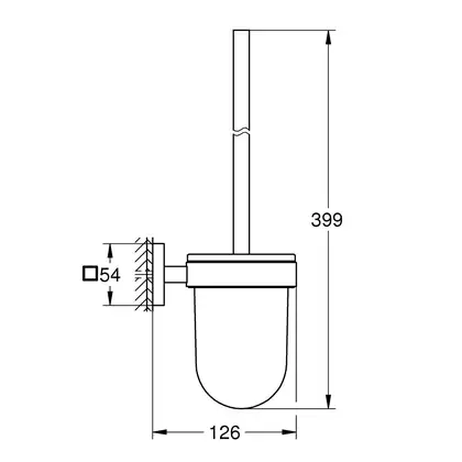 Йоршик підвісний Grohe QuickFix Start Cube, хром 40977000 Йоршик підвісний Grohe QuickFix Start Cube, хром 40977000