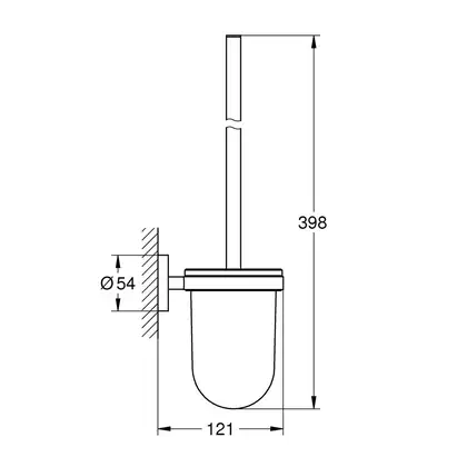 Йоршик підвісний Grohe QuickFix Start, суперсталь 41185DC0 Йоршик підвісний Grohe QuickFix Start, суперсталь 41185DC0