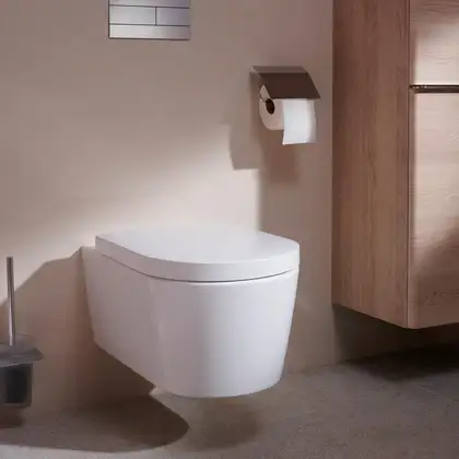 Унітаз підвісний AquaFall Flush (безободковий) Hansgrohe EluPura S в комплекті з сидінням SoftClose 60193450 + 60148450 Унітаз підвісний AquaFall Flush (безободковий) Hansgrohe EluPura S в комплекті з сидінням SoftClose 60193450 + 60148450