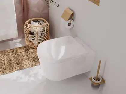 Унітаз підвісний AquaFall Flush (безободковий) Hansgrohe EluPura S в комплекті з сидінням SoftClose 60193450 + 60148450 Унітаз підвісний AquaFall Flush (безободковий) Hansgrohe EluPura S в комплекті з сидінням SoftClose 60193450 + 60148450