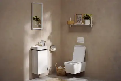 Унітаз підвісний AquaFall Flush (безободковий) Hansgrohe EluPura Q у комплекті з сидінням SoftClose  60194450 + 60150450