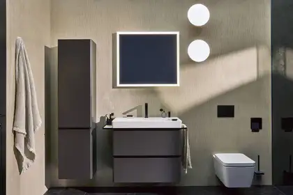 Унітаз підвісний AquaFall Flush (безободковий) Hansgrohe EluPura Q у комплекті з сидінням SoftClose  60194450 + 60150450