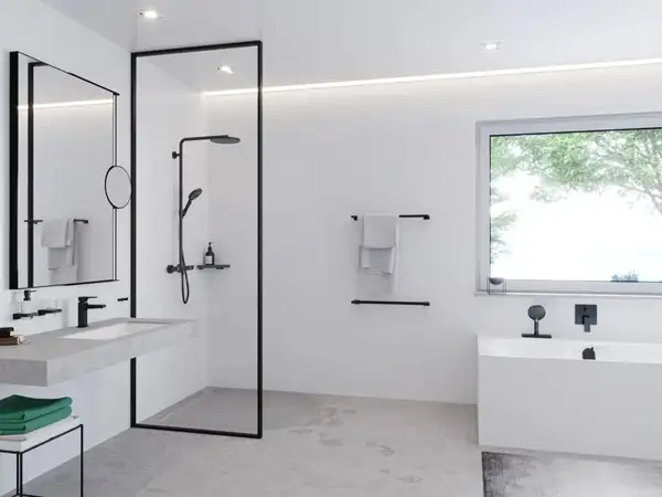 Злив-перелив із наповненням для ванни Hansgrohe Exafill S, чорний матовий 58115180 + 58117670 Злив-перелив із наповненням для ванни Hansgrohe Exafill S, чорний матовий 58115180 + 58117670