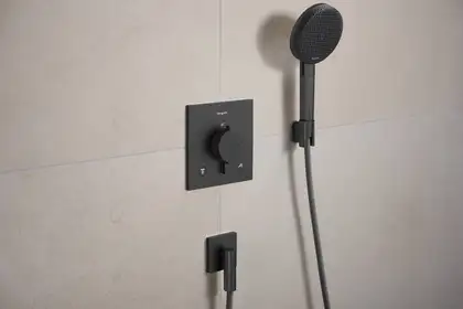 Шлангове приєднання Hansgrohe Fixfit Fine E (колір - шліфований чорний хром) 28883340 Шлангове приєднання Hansgrohe Fixfit Fine E (колір - шліфований чорний хром) 28883340