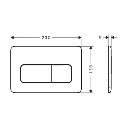Hansgrohe iFrame Original Q Кнопка змиву, Matt Black (66001670) Hansgrohe iFrame Original Q Кнопка змиву, Matt Black (66001670)