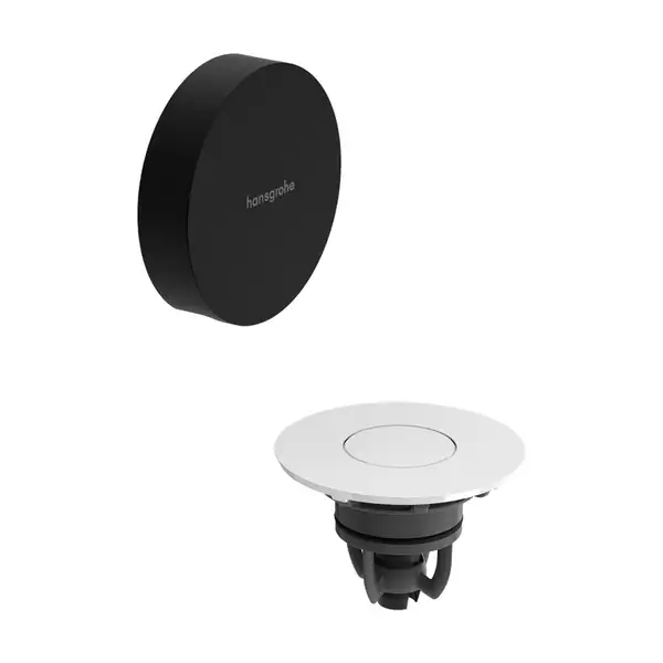 Зовнішня частина набору для зливу та переливу Hansgrohe Flexaplus II (колір – чорний матовий) 58187670 Зовнішня частина набору для зливу та переливу Hansgrohe Flexaplus II (колір – чорний матовий) 58187670