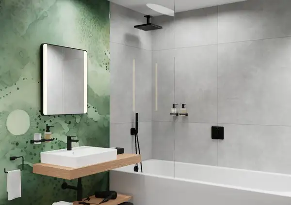 Зовнішня частина набору для зливу та переливу Hansgrohe Flexaplus II (колір – чорний матовий) 58187670 Зовнішня частина набору для зливу та переливу Hansgrohe Flexaplus II (колір – чорний матовий) 58187670