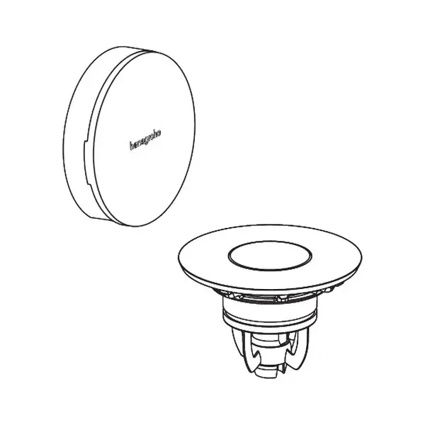 Зовнішня частина набору для зливу та переливу Hansgrohe Flexaplus II (колір – білий матовий) 58187700 Зовнішня частина набору для зливу та переливу Hansgrohe Flexaplus II (колір – білий матовий) 58187700