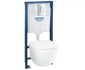 Інсталяція Grohe Rapid SL (4-в-1) комплект з унітазом Euro Ceramic (безободковий) + сидіння Soft Close 39536000
