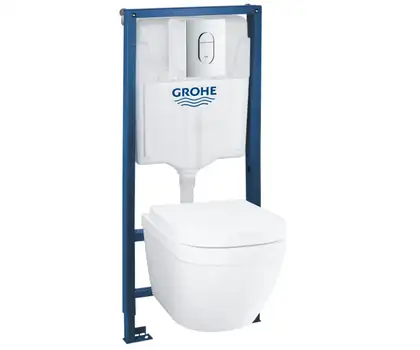 Інсталяція Grohe Rapid SL (4-в-1) комплект з унітазом Euro Ceramic (безободковий) + сидіння Soft Close  39536000