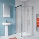 Geberit Geo Душевая кабина 90х90, серебряный профиль (560.122.00.2)