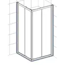 Geberit Geo Душевая кабина 90х90, серебряный профиль (560.122.00.2)