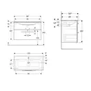 Geberit Geo Душевая кабина 90х90, серебряный профиль (560.122.00.2)