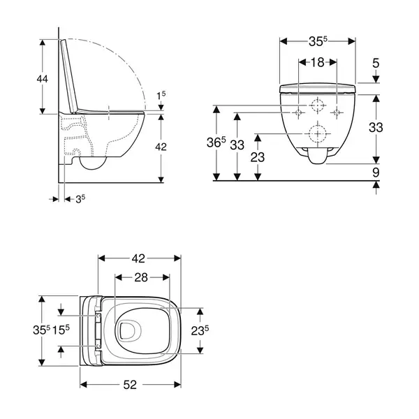 Geberit Geo Душевая кабина 90х90, серебряный профиль (560.122.00.2) Geberit Geo Душевая кабина 90х90, серебряный профиль (560.122.00.2)