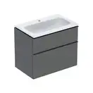 Зовнішня інсталяція для унітазу для підлоги 114 см Geberit Monolith Plus (фронтальна панель - кераміка під сланець / бічна панель - чорний хром) 131.233.00.7
