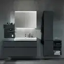 Зовнішня інсталяція для унітазу для підлоги 114 см Geberit Monolith Plus (фронтальна панель - кераміка під бетон / бічна панель - алюміній) 131.233.JV.7
