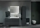 Зовнішня інсталяція для унітазу для підлоги 114 см Geberit Monolith Plus (фронтальна панель - кераміка під бетон / бічна панель - алюміній) 131.233.JV.7