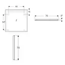Дзеркало з LED підсвічуванням 70 х h70 см Geberit Option Basic Square 502.806.00.1
