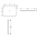 Дзеркало з LED підсвічуванням 90 х h70 см Geberit Option Basic Square 502.808.00.1