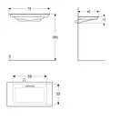 Дзеркало з LED підсвічуванням 90 х h70 см Geberit Option Basic Square 502.808.00.1