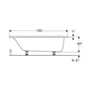 Дзеркало з LED підсвічуванням 90 х h70 см Geberit Option Basic Square 502.808.00.1