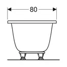 Дзеркало з LED підсвічуванням 90 х h70 см Geberit Option Basic Square 502.808.00.1