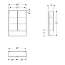 Дзеркало з LED підсвічуванням 90 х h70 см Geberit Option Basic Square 502.808.00.1