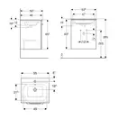 Дзеркало з LED підсвічуванням 90 х h70 см Geberit Option Basic Square 502.808.00.1