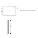 Дзеркало з LED підсвічуванням 100 х h70 см Geberit Option Basic Square 502.809.00.1