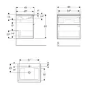Дзеркало з LED підсвічуванням 100 х h70 см Geberit Option Basic Square 502.809.00.1