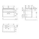 Дзеркало з LED підсвічуванням 100 х h70 см Geberit Option Basic Square 502.809.00.1