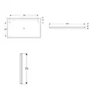 Дзеркало з LED підсвічуванням 120 х h70 см Geberit Option Basic Square 502.810.00.1