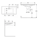 Раковина Geberit One 90 х 48 см 505.006.00.1