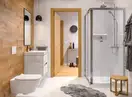 Душова кабіна 80 х 80 х h190 см Geberit Geo (профіль - срібний, скло - прозоре)  560.112.00.2