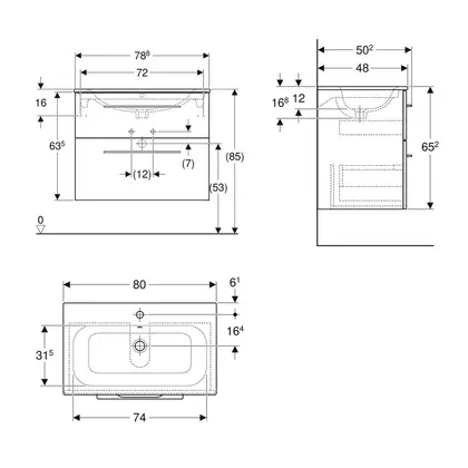 Дзеркало з LED підсвічуванням 100 х h70 см Geberit Option Basic Square 502.809.00.1 Дзеркало з LED підсвічуванням 100 х h70 см Geberit Option Basic Square 502.809.00.1