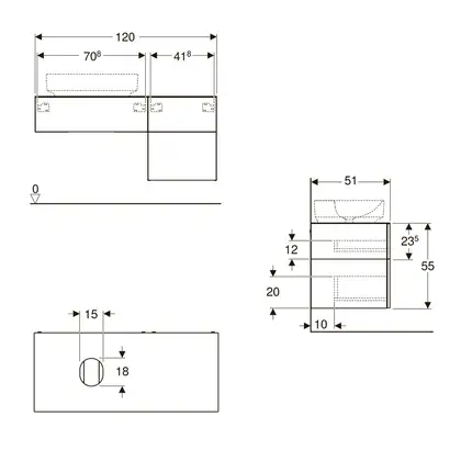 Дзеркало з LED підсвічуванням 100 х h70 см Geberit Option Basic Square 502.809.00.1 Дзеркало з LED підсвічуванням 100 х h70 см Geberit Option Basic Square 502.809.00.1